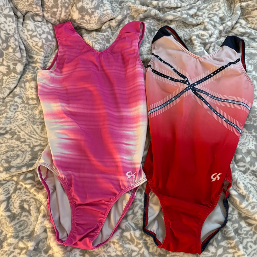 Colorful Gradient gymnastics leotards